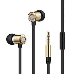 Sports Stereo Earphone Headset In-Ear H18 for Oppo Reno7 Pro 5G Gold