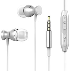 Sports Stereo Earphone Headset In-Ear H34 for Oneplus Nord N200 5G Silver
