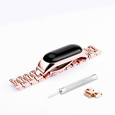Stainless Steel Bracelet Band Strap for Xiaomi Mi Band 3 Rose Gold