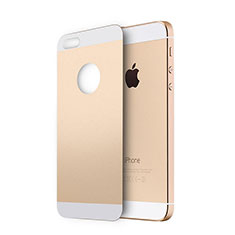 Tempered Glass Back Protector Film for Apple iPhone 5S Gold