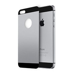 Tempered Glass Back Protector Film for Apple iPhone 5S Gray