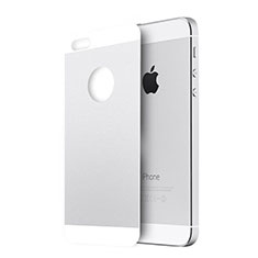 Tempered Glass Back Protector Film for Apple iPhone 5S Silver