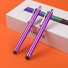 Touch Screen Stylus Pen Universal 2PCS H03 for Motorola Moto G62 5G Purple