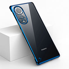 Transparent Crystal Frameless Hard Case Back Cover for Huawei Honor 50 5G Blue