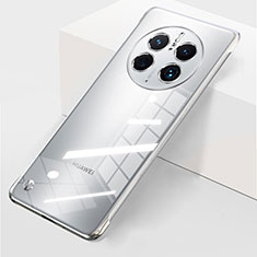 Transparent Crystal Frameless Hard Case Back Cover for Huawei Mate 50 Silver