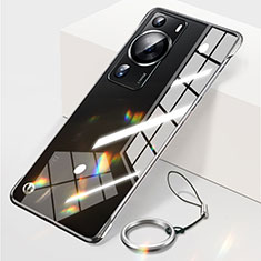 Transparent Crystal Frameless Hard Case Back Cover for Huawei P60 Black