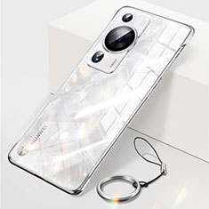Transparent Crystal Frameless Hard Case Back Cover for Huawei P60 Pro Silver