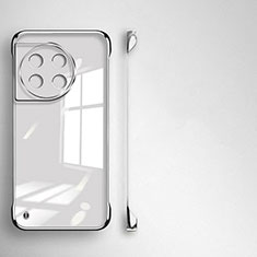 Transparent Crystal Frameless Hard Case Back Cover for OnePlus 11 5G Silver