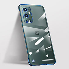 Transparent Crystal Frameless Hard Case Back Cover for OnePlus 9 Pro 5G Blue