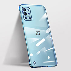 Transparent Crystal Frameless Hard Case Back Cover for OnePlus 9R 5G Blue