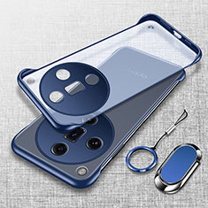 Transparent Crystal Frameless Hard Case Back Cover for Oppo Find X7 Ultra 5G Blue