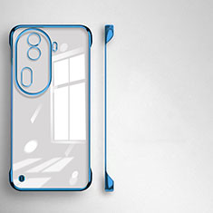 Transparent Crystal Frameless Hard Case Back Cover for Oppo Reno11 Pro 5G Blue