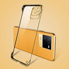 Transparent Crystal Frameless Hard Case Back Cover for Vivo iQOO Neo6 5G Gold