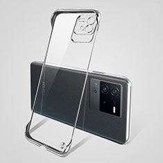 Transparent Crystal Frameless Hard Case Back Cover for Vivo iQOO Neo6 5G Silver
