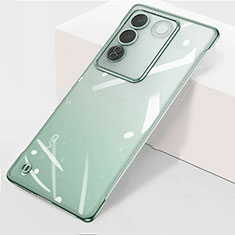 Transparent Crystal Frameless Hard Case Back Cover for Vivo V27 5G Green