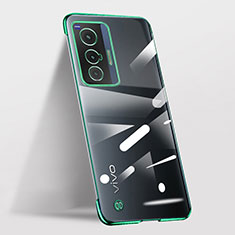 Transparent Crystal Frameless Hard Case Back Cover for Vivo X70 5G Green