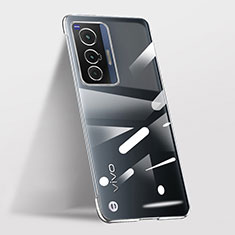 Transparent Crystal Frameless Hard Case Back Cover for Vivo X70 5G Silver
