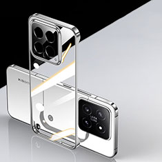 Transparent Crystal Frameless Hard Case Back Cover for Xiaomi Mi 14 5G Silver