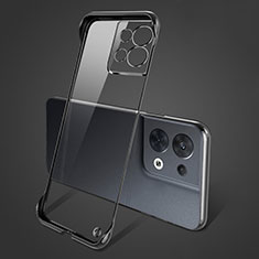Transparent Crystal Frameless Hard Case Back Cover for Xiaomi Redmi Note 13 5G Black