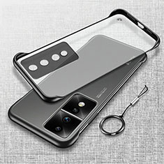 Transparent Crystal Frameless Hard Case Back Cover H01 for Huawei Honor 80 GT 5G Black