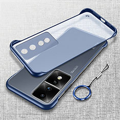 Transparent Crystal Frameless Hard Case Back Cover H01 for Huawei Honor 80 GT 5G Blue