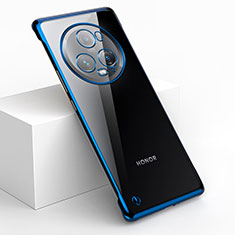 Transparent Crystal Frameless Hard Case Back Cover H01 for Huawei Honor Magic5 Pro 5G Blue