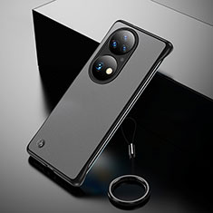 Transparent Crystal Frameless Hard Case Back Cover H01 for Huawei P50 Pro Black