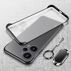 Transparent Crystal Frameless Hard Case Back Cover H01 for Xiaomi Poco F5 5G Black
