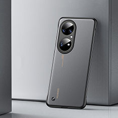 Transparent Crystal Frameless Hard Case Back Cover H02 for Huawei P50 Pro Black