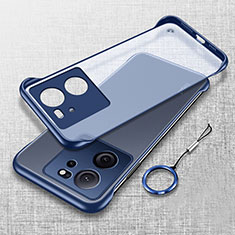 Transparent Crystal Frameless Hard Case Back Cover H02 for Xiaomi Mi 13T Pro 5G Blue