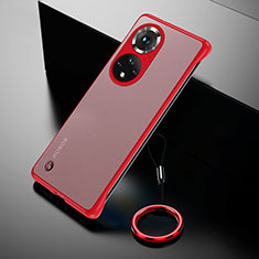 Transparent Crystal Frameless Hard Case Back Cover H03 for Huawei Nova 9 Pro Red