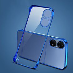 Transparent Crystal Frameless Hard Case Back Cover H03 for Huawei P50 Blue