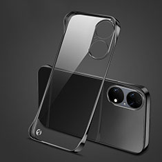 Transparent Crystal Frameless Hard Case Back Cover H03 for Huawei P50 Pro Black