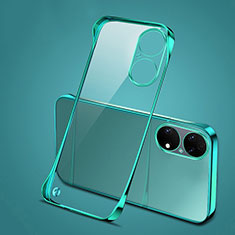 Transparent Crystal Frameless Hard Case Back Cover H03 for Huawei P50 Pro Green