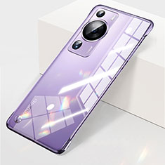 Transparent Crystal Frameless Hard Case Back Cover H03 for Huawei P60 Pro Purple