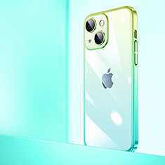 Transparent Crystal Gradient Hard Case Back Cover QC1 for Apple iPhone 13 Green