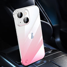 Transparent Crystal Gradient Hard Case Back Cover QC2 for Apple iPhone 13 Pink