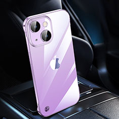 Transparent Crystal Gradient Hard Case Back Cover QC2 for Apple iPhone 13 Purple