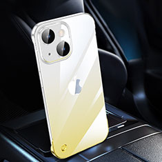 Transparent Crystal Gradient Hard Case Back Cover QC2 for Apple iPhone 13 Yellow