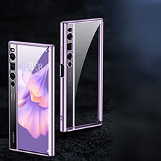 Transparent Crystal Hard Case Back Cover AC1 for Huawei Mate Xs 2 Purple