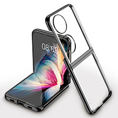 Transparent Crystal Hard Case Back Cover AC1 for Huawei P50 Pocket Black