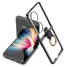 Transparent Crystal Hard Case Back Cover AC2 for Huawei P50 Pocket Black