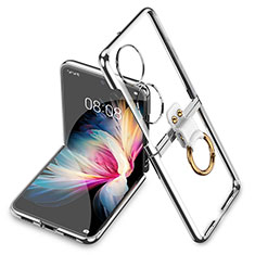 Transparent Crystal Hard Case Back Cover AC2 for Huawei P50 Pocket Silver