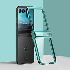 Transparent Crystal Hard Case Back Cover BH1 for Motorola Moto Razr 40 Ultra 5G Green