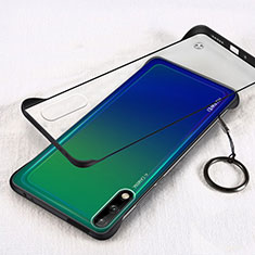 Transparent Crystal Hard Case Back Cover H01 for Huawei Enjoy 10 Black