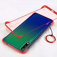 Transparent Crystal Hard Case Back Cover H01 for Huawei Enjoy 10 Red