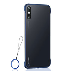 Transparent Crystal Hard Case Back Cover H01 for Huawei Enjoy 10e Blue