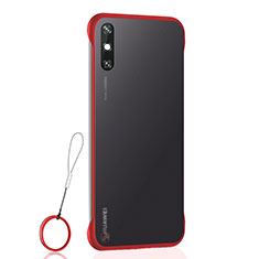 Transparent Crystal Hard Case Back Cover H01 for Huawei Enjoy 10e Red