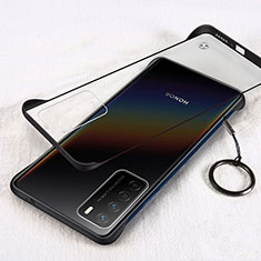 Transparent Crystal Hard Case Back Cover H01 for Huawei Honor Play4 5G Black