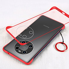 Transparent Crystal Hard Case Back Cover H01 for Huawei Mate 40E 4G Red